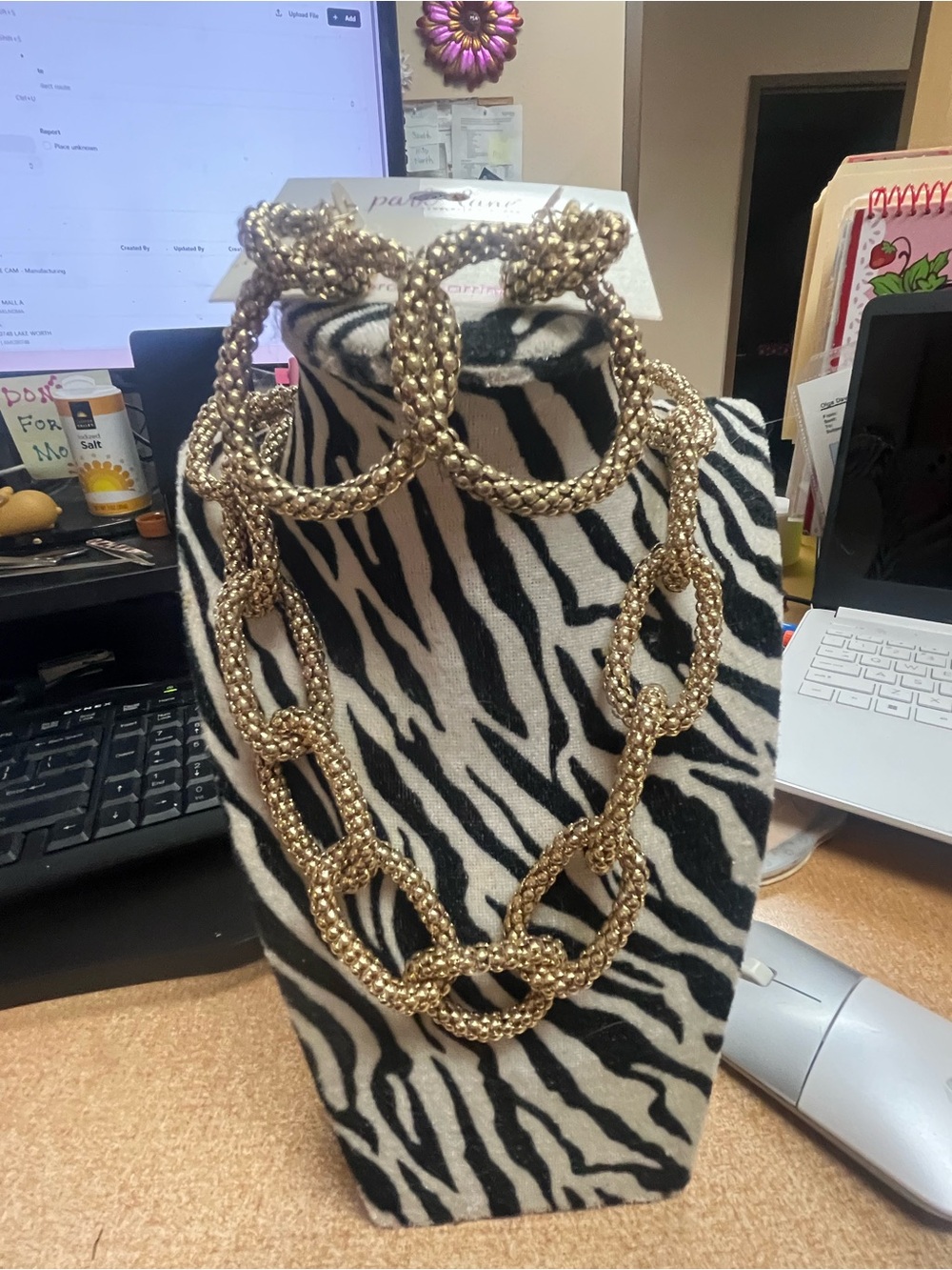 Park Lane Gold Chunky Chain Necklace and Hoop Earring Set